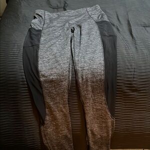 Gray and Black Athletic Leggings